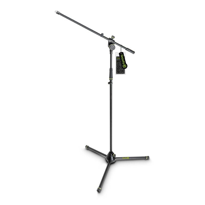 Gravity GMS4321B Microphone Stand with Folding Tripod Base & 2-Point Adjustment Boom - Image 1